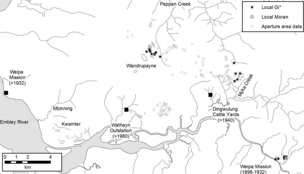 Clusters of high aperture areas